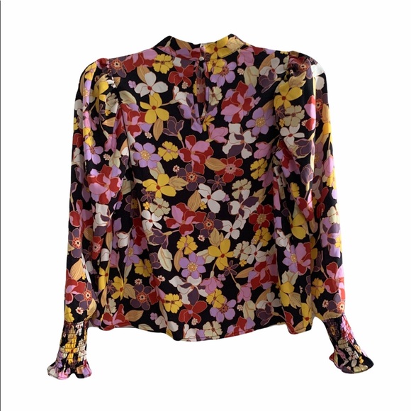𝅺Who What Wear Floral Long Sleeve Blouse Fall - Picture 2 of 6
